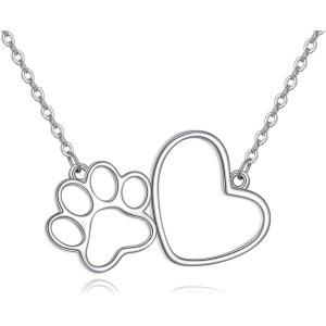 YFN Veterinarian Gifts 925 Sterling Silver Paw Print Y Necklace for Women Veterinary Student Graduation Jewelry for Christmas, Valentine’s Day, Mother’s Day, Birthday – Gift Box Included(A04 Paw Prints)