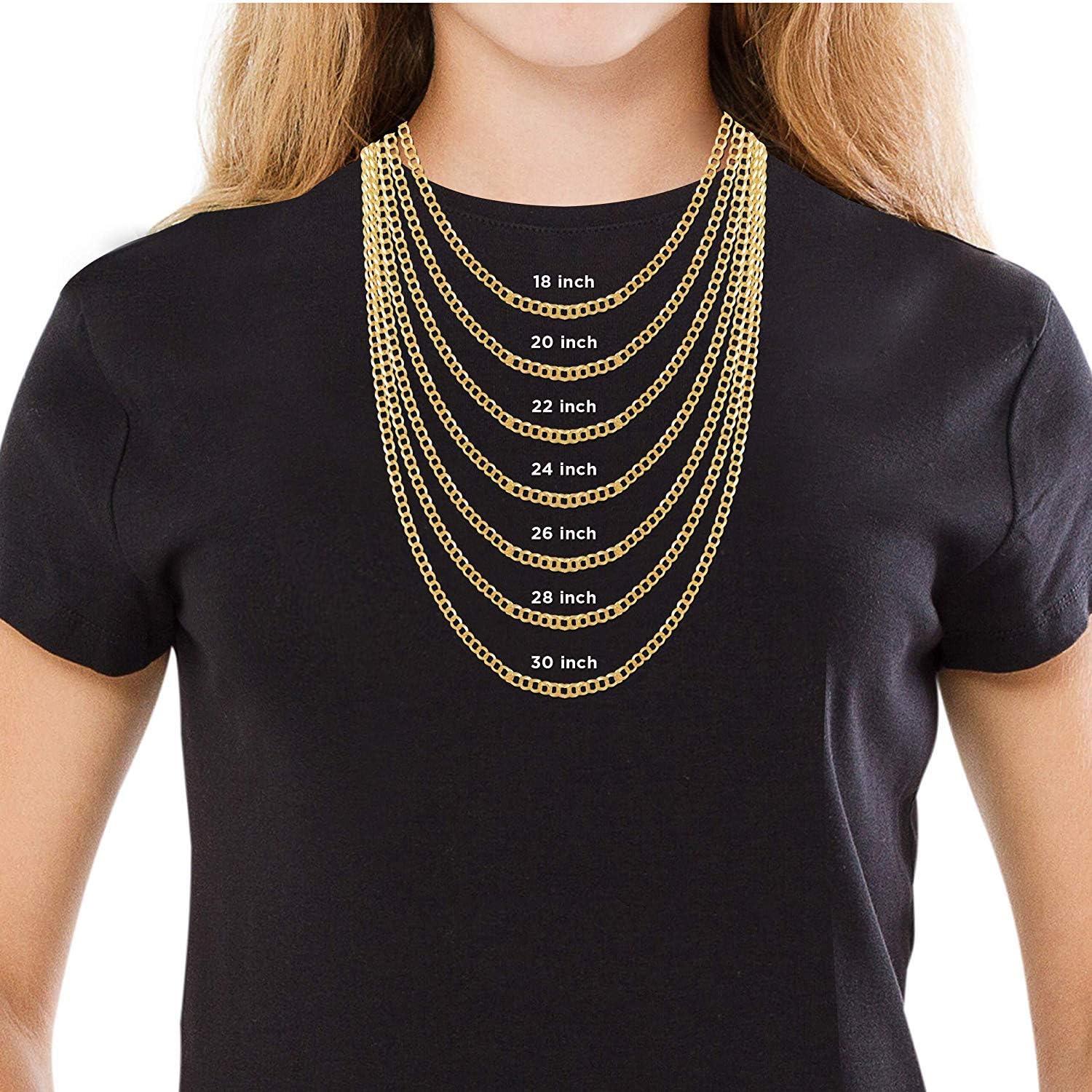image:imageWhite Gold Plated 3mm 4mm Solid Sterling Silver 925 Cuban Curb Link Chain Necklace200 Inches