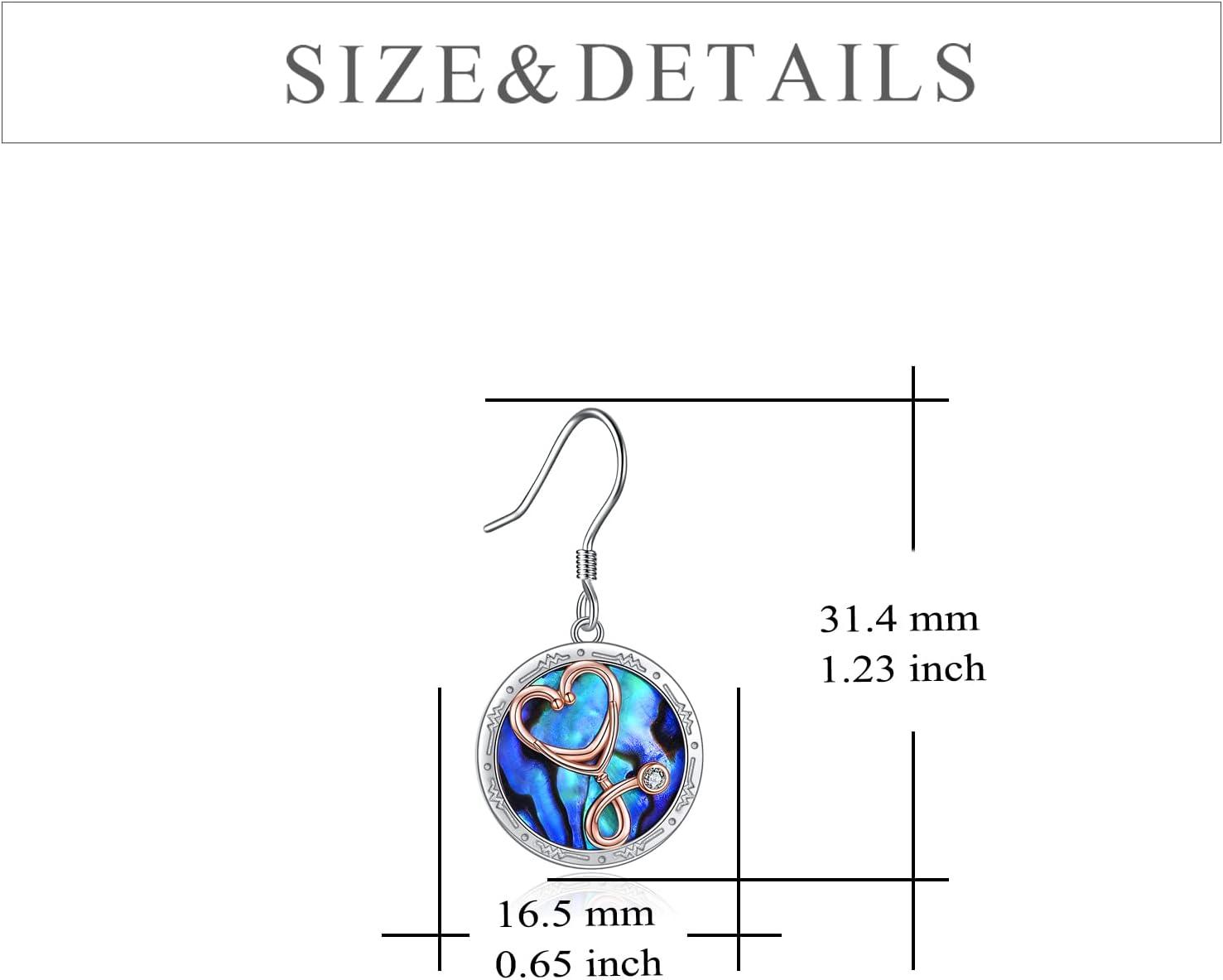 image:imageYFN Nurse Earrings for Women Sterling Silver Stethoscope Dangle Earrings Medical Jewelry for Doctor Nurse Medical Gifts for NurseMulti
