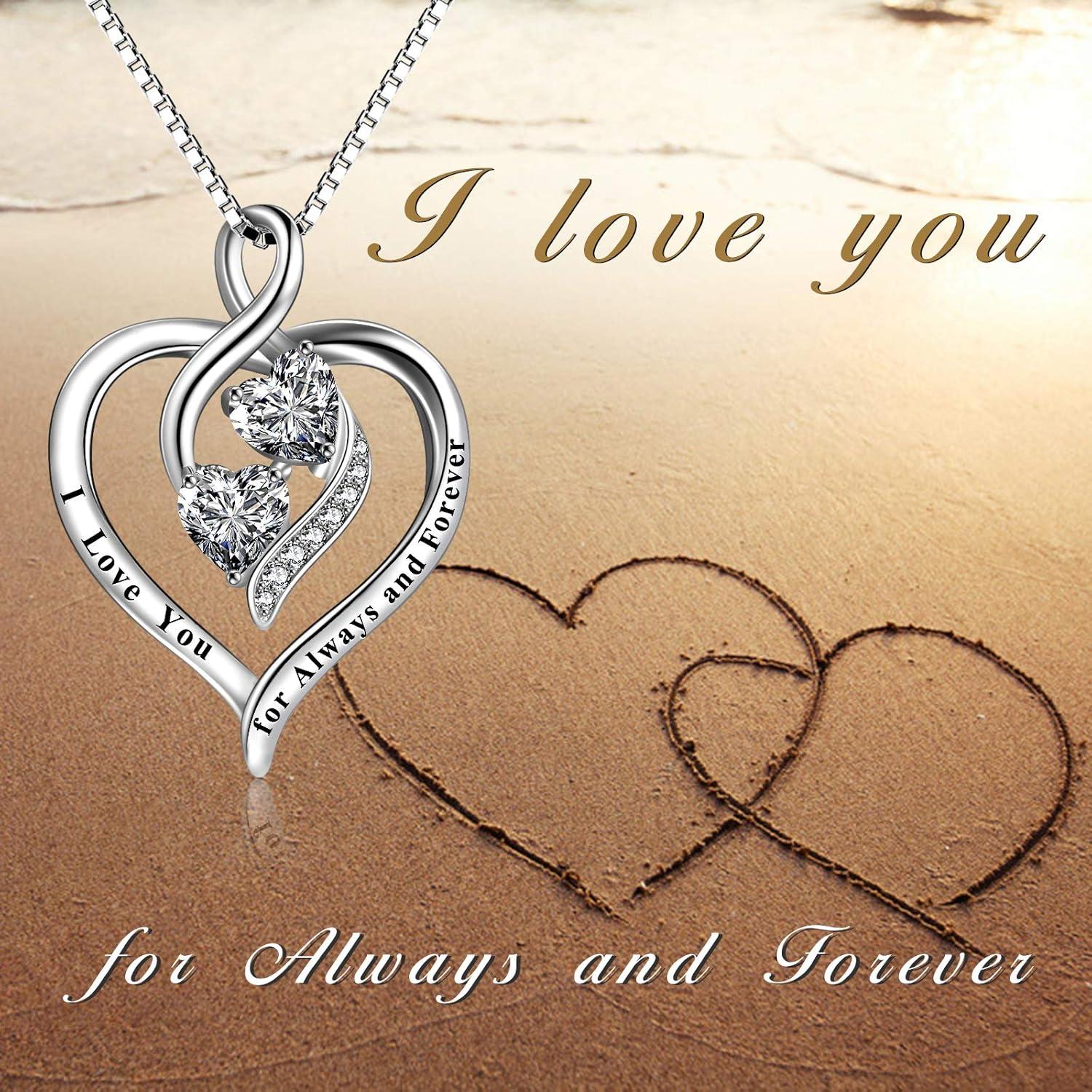 image:imageYFN Sterling Silver Heart Necklace for Women Birthday Gifts for Her Mom Wife DaughterSilver
