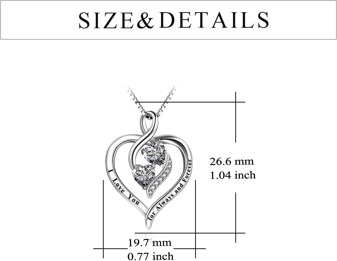 image:imageYFN Sterling Silver Heart Necklace for Women Birthday Gifts for Her Mom Wife DaughterSilver