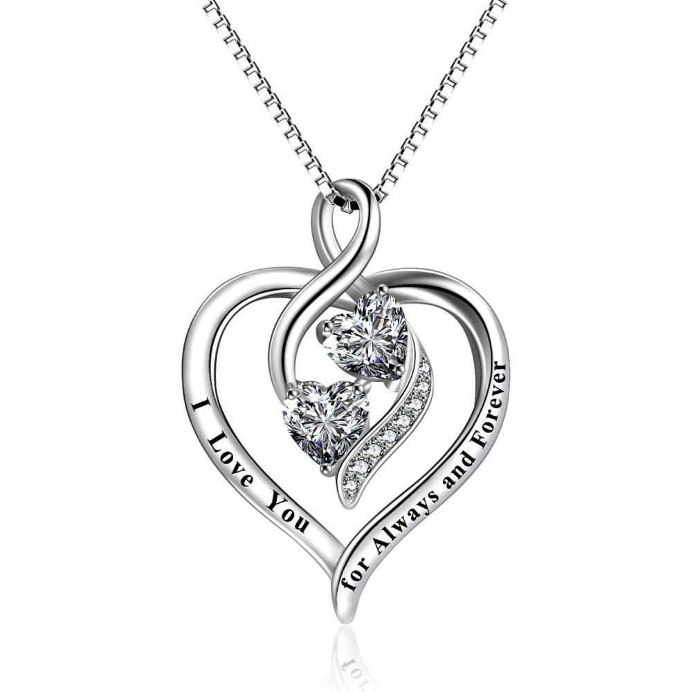 image:imageYFN Sterling Silver Heart Necklace for Women Birthday Gifts for Her Mom Wife DaughterSilver