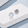 Moonstone Earrings Sterling Silver Stud Earrings Moonstone Jewelry for Women Hypoallergenic Earrings for Sensitive Ears(Moonstone)