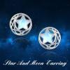 Moonstone Earrings Sterling Silver Stud Earrings Moonstone Jewelry for Women Hypoallergenic Earrings for Sensitive Ears(Moonstone)