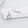 Moonstone Earrings Sterling Silver Stud Earrings Moonstone Jewelry for Women Hypoallergenic Earrings for Sensitive Ears(Moonstone Leverback)