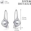 Sterling Silver Pearl Earrings Dangle Drop Earrings Pearl Fine Jewelry Mothers Day Gifts for Women(Calla Lily)