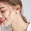 Sterling Silver Pearl Earrings Dangle Drop Earrings Pearl Fine Jewelry Mothers Day Gifts for Women(Calla Lily Black)