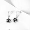 YFN 925 Sterling Silver Book/Animal/Flower Drop Dangle Earrings Earring Hypoallergenic Jewelry for Christmas Graduation Mother’s Day Birthday(C01 Paw(Black&white))