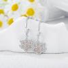 YFN 925 Sterling Silver Book/Animal/Flower Drop Dangle Earrings Earring Hypoallergenic Jewelry for Christmas Graduation Mother’s Day Birthday(C04 Paw(Pink))