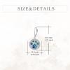YFN 925 Sterling Silver Book/Animal/Flower Drop Dangle Earrings Earring Hypoallergenic Jewelry for Christmas Graduation Mother’s Day Birthday(C05 Paw(Abalone))