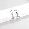 YFN 925 Sterling Silver Book/Animal/Flower Drop Dangle Earrings Earring Hypoallergenic Jewelry for Christmas Graduation Mother’s Day Birthday(D01 Flamingo)