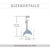 YFN 925 Sterling Silver Book/Animal/Flower Drop Dangle Earrings Earring Hypoallergenic Jewelry for Christmas Graduation Mother’s Day Birthday(E01 Mermaid Tail)