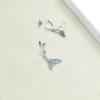 YFN 925 Sterling Silver Book/Animal/Flower Drop Dangle Earrings Earring Hypoallergenic Jewelry for Christmas Graduation Mother’s Day Birthday(E01 Mermaid Tail)
