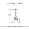 YFN 925 Sterling Silver Book/Animal/Flower Drop Dangle Earrings Earring Hypoallergenic Jewelry for Christmas Graduation Mother’s Day Birthday(F01 Ballet Shoes)