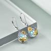 YFN 925 Sterling Silver Dangle Drop Earring Hypoallergenic Earring Jewelry Gift for Women Girls(Bee+Moonstone)