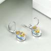 YFN 925 Sterling Silver Dangle Drop Earring Hypoallergenic Earring Jewelry Gift for Women Girls(Butterfly+Moonstone)