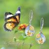 YFN 925 Sterling Silver Dangle Drop Earring Hypoallergenic Earring Jewelry Gift for Women Girls(Butterfly+Moonstone)