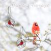 YFN 925 Sterling Silver Dangle Drop Earring Hypoallergenic Earring Jewelry Gift for Women Girls(Cardinal)