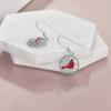 YFN 925 Sterling Silver Dangle Drop Earring Hypoallergenic Earring Jewelry Gift for Women Girls(Cardinal)
