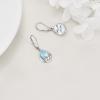 YFN 925 Sterling Silver Dangle Drop Earring Hypoallergenic Earring Jewelry Gift for Women Girls(Lotus+Moonstone)