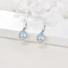 YFN 925 Sterling Silver Dangle Drop Earring Hypoallergenic Earring Jewelry Gift for Women Girls(Lotus+Moonstone)