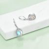 YFN 925 Sterling Silver Dangle Drop Earring Hypoallergenic Earring Jewelry Gift for Women Girls(Tree+Moonstone)