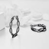 YFN 925 Sterling Silver Hoop Earrings for Women Lightweight Twisted Hoop Earrings with Click-Top Closure，Hypoallergenic Hoops Earrings for Women(Black Hoop Earrings)