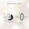 YFN 925 Sterling Silver Hoop Earrings for Women Lightweight Twisted Hoop Earrings with Click-Top Closure，Hypoallergenic Hoops Earrings for Women(Black Hoop Earrings)