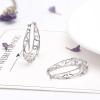 YFN 925 Sterling Silver Hoop Earrings for Women Lightweight Twisted Hoop Earrings with Click-Top Closure，Hypoallergenic Hoops Earrings for Women(Filigree Hoop Earrings)