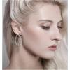 YFN 925 Sterling Silver Hoop Earrings for Women Lightweight Twisted Hoop Earrings with Click-Top Closure，Hypoallergenic Hoops Earrings for Women(Filigree Hoop Earrings)