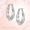 YFN 925 Sterling Silver Hoop Earrings for Women Lightweight Twisted Hoop Earrings with Click-Top Closure，Hypoallergenic Hoops Earrings for Women(Filigree Hoop Earrings)
