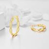 YFN 925 Sterling Silver Hoop Earrings for Women Lightweight Twisted Hoop Earrings with Click-Top Closure，Hypoallergenic Hoops Earrings for Women(Gold Hoop Earrings)