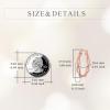 YFN 925 Sterling Silver Hoop Earrings for Women Lightweight Twisted Hoop Earrings with Click-Top Closure，Hypoallergenic Hoops Earrings for Women(Rose Gold hoop Earrings)