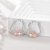 YFN Animal Earrings Sterling Silver Animal Heart Hoop Dangle Earrings Cute Jewelry Gifts for Women(Axolotl)