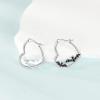YFN Animal Earrings Sterling Silver Animal Heart Hoop Dangle Earrings Cute Jewelry Gifts for Women(Bat)