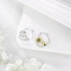 YFN Animal Earrings Sterling Silver Animal Heart Hoop Dangle Earrings Cute Jewelry Gifts for Women(Bee)