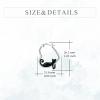 YFN Animal Earrings Sterling Silver Animal Heart Hoop Dangle Earrings Cute Jewelry Gifts for Women(Black Cat)