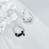 YFN Animal Earrings Sterling Silver Animal Heart Hoop Dangle Earrings Cute Jewelry Gifts for Women(Black Cat)