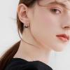 YFN Animal Earrings Sterling Silver Animal Heart Hoop Dangle Earrings Cute Jewelry Gifts for Women(Black Cat)