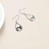 YFN Animal Earrings Sterling Silver Animal Heart Hoop Dangle Earrings Cute Jewelry Gifts for Women(Black Cat Dangle)