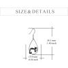 YFN Animal Earrings Sterling Silver Animal Heart Hoop Dangle Earrings Cute Jewelry Gifts for Women(Black Cat Dangle)