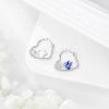 YFN Animal Earrings Sterling Silver Animal Heart Hoop Dangle Earrings Cute Jewelry Gifts for Women(Butterfly)