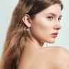YFN Animal Earrings Sterling Silver Animal Heart Hoop Dangle Earrings Cute Jewelry Gifts for Women(Cow)