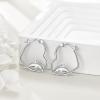 YFN Animal Earrings Sterling Silver Animal Heart Hoop Dangle Earrings Cute Jewelry Gifts for Women(Dolphin)