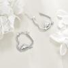 YFN Animal Earrings Sterling Silver Animal Heart Hoop Dangle Earrings Cute Jewelry Gifts for Women(Dolphin)
