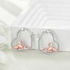 YFN Animal Earrings Sterling Silver Animal Heart Hoop Dangle Earrings Cute Jewelry Gifts for Women(Dragon)