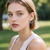 YFN Animal Earrings Sterling Silver Animal Heart Hoop Dangle Earrings Cute Jewelry Gifts for Women(Dragonfly)