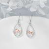 YFN Animal Earrings Sterling Silver Animal Heart Hoop Dangle Earrings Cute Jewelry Gifts for Women(Fox Dangle)