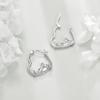 YFN Animal Earrings Sterling Silver Animal Heart Hoop Dangle Earrings Cute Jewelry Gifts for Women(Frog)