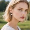 YFN Animal Earrings Sterling Silver Animal Heart Hoop Dangle Earrings Cute Jewelry Gifts for Women(Highland Cow)